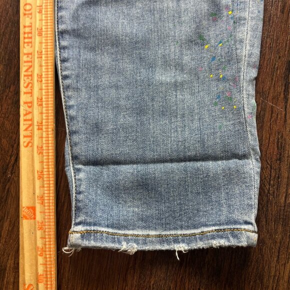 Judy Blue Boyfriend Fit Jeans Rainbow Paint Splash Destroyed Light Wash Size 22W - Picture 12 of 14